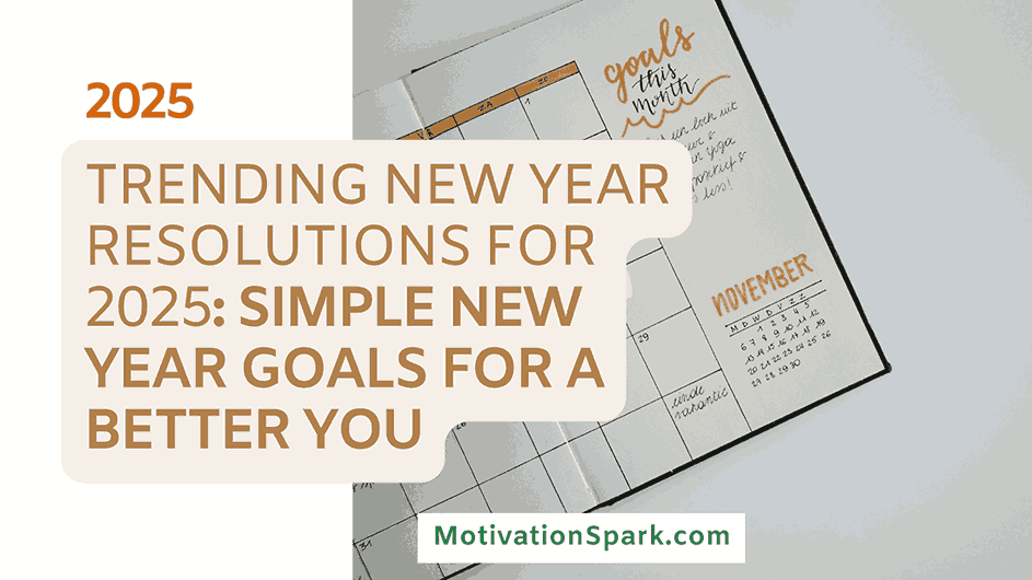 New Year’s resolutions concept with a vision board featuring inspiring goals and a fresh start for 2025